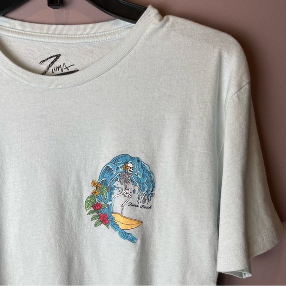 Zuma Beach Jantzen Skeleton Surfer Tee M - Picture 3 of 8
